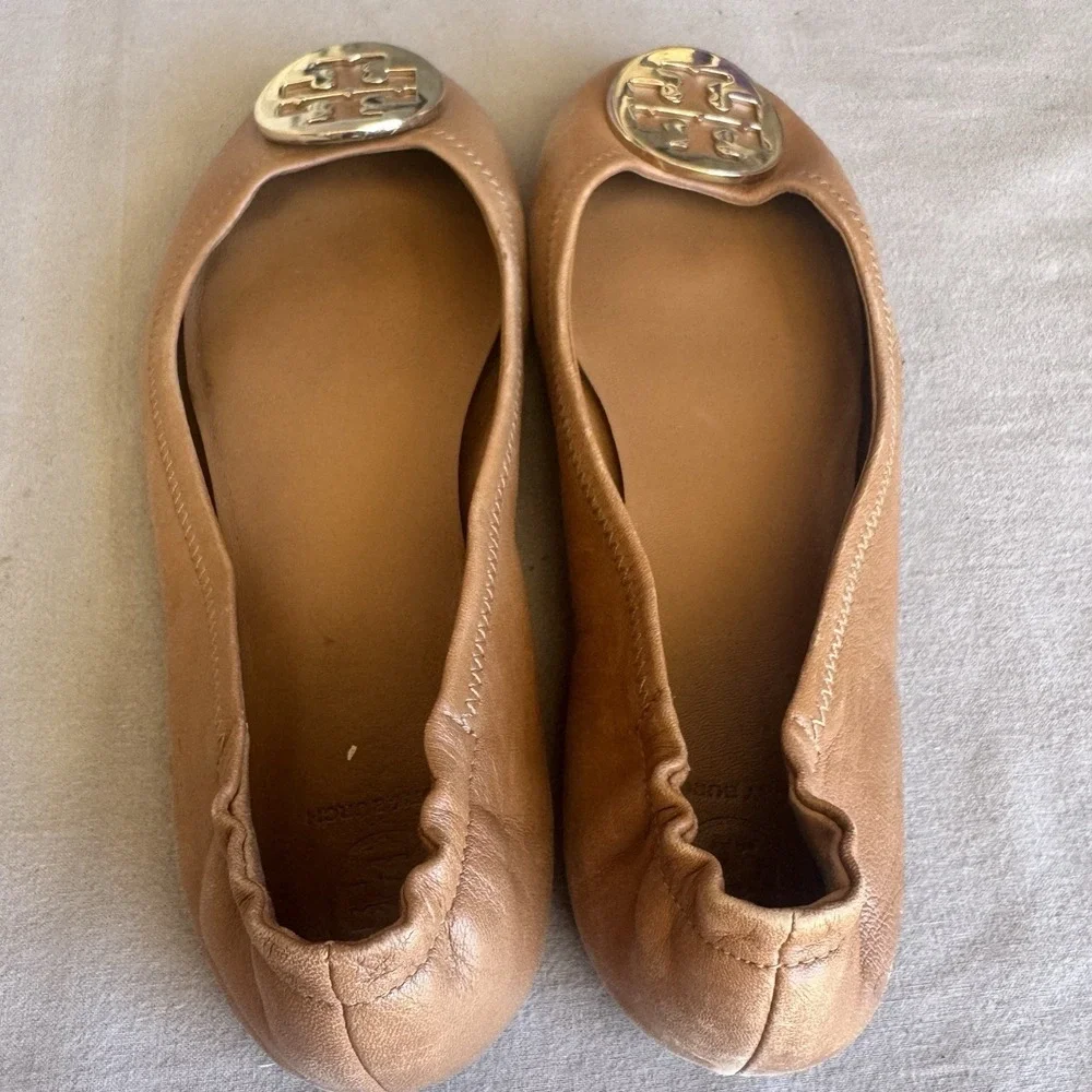Size 9m - Tory Burch Tan Brown Ballet Flats